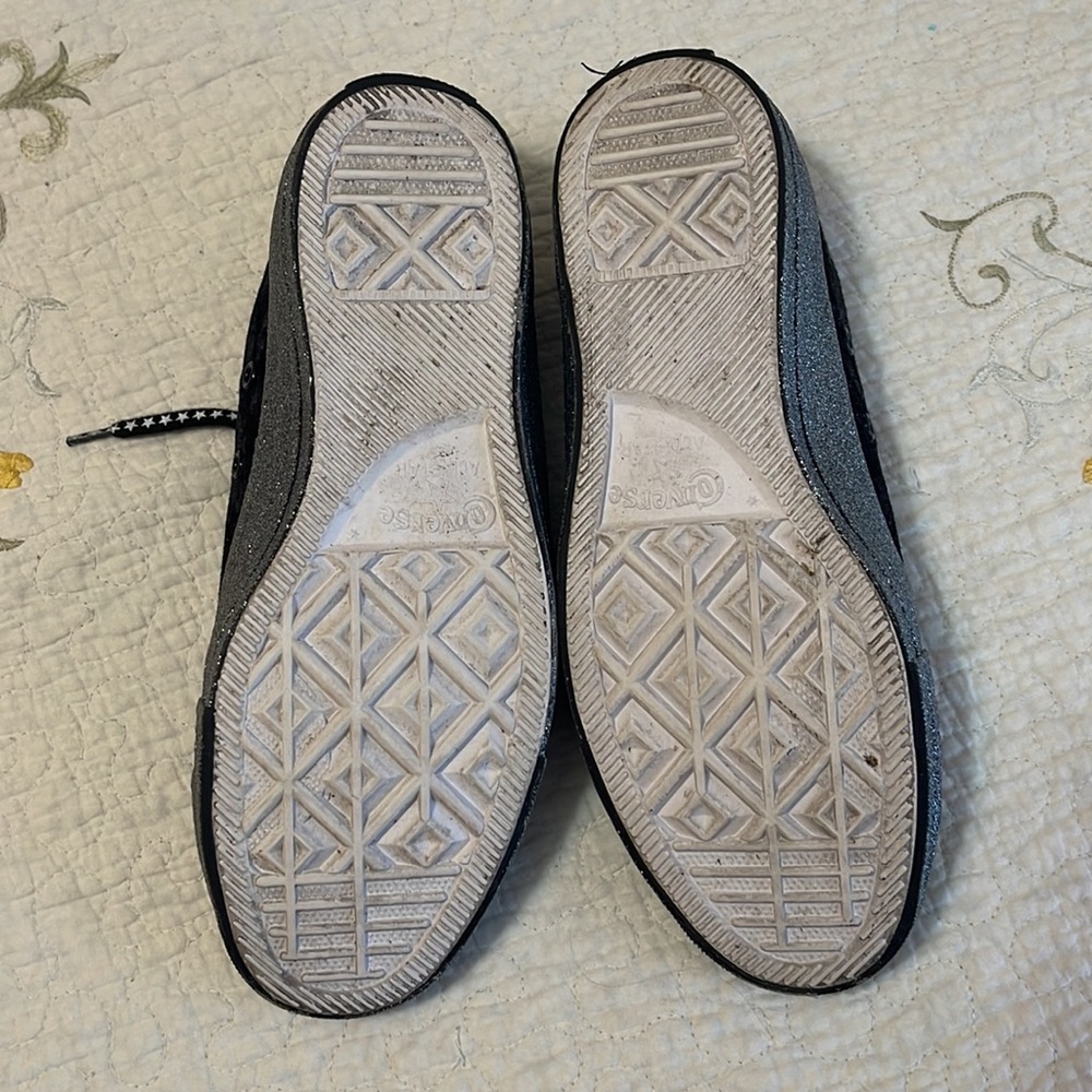 MILEY CYRUS Converse Women's Black and Silver Sneakers - Picture 3 of 5